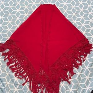 Red Peruvian Link 💯 Alpaca Shawl